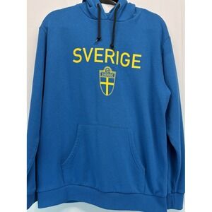Sverige Hoodie Sweden Football Swedish Men's Blue Size L